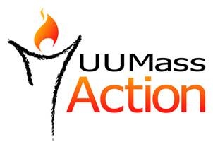 Flaming Chalice logo for UU Mass Action