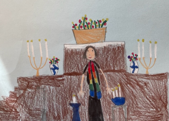 Drawing by Grant Krasnauskas, age 8, of the Jan. 30, 2022 service