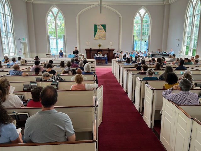 In-person service in the sanctuary