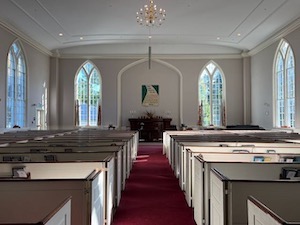 View from the back of the sanctuary