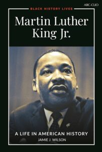 Photo of Martin Luther King Jr. on the cover of Dr. Jamie J. Wilson's book