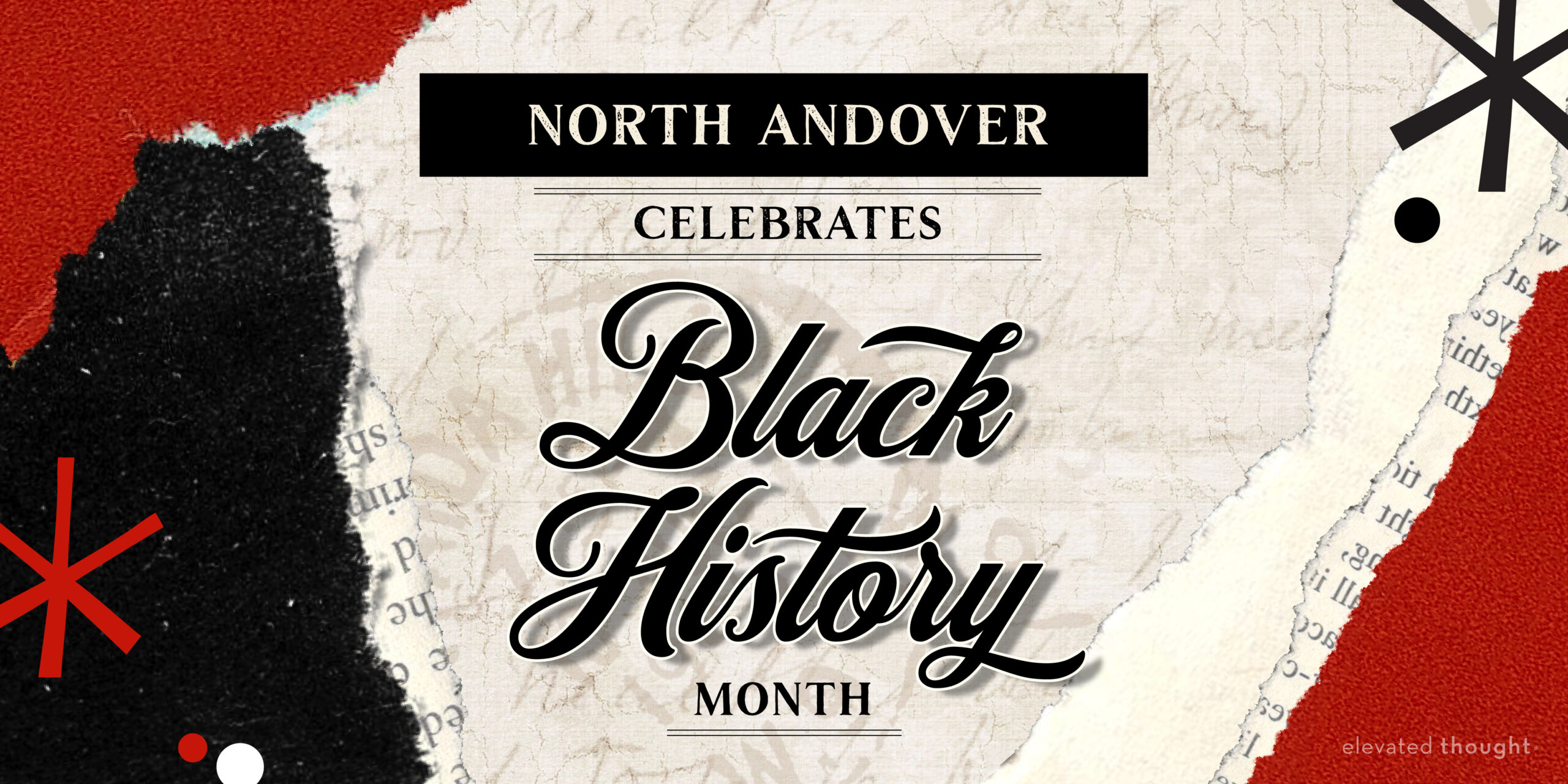 Poster for North Andover Black History month celebration