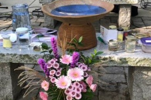 Rocks and water contributions to our In-Gathering Altar